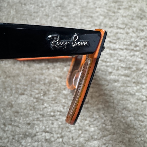 Ray-Ban Black and Orange Sunglasses with Case - Picture 5 of 5
